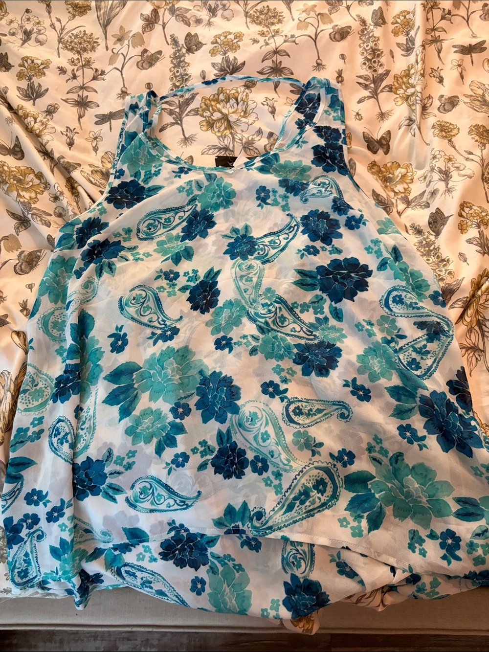 torrid Blue Floral Paisley Camisole Tank